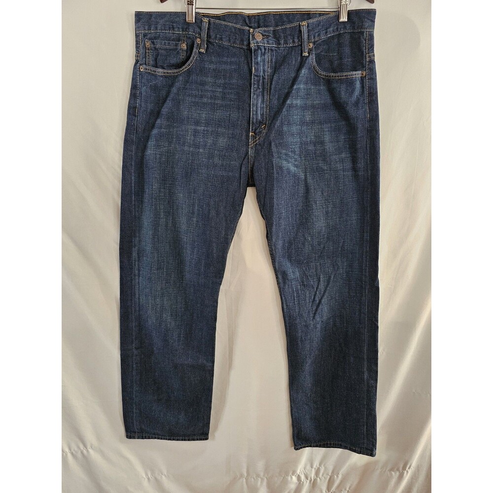 Vintage Levi's 569 Loose Straight Fit Denim Jeans Mens 38x32 Distressed Blue